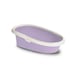 Litiera Ovala cu Rama MINOU Mare pentru Pisici L(Interior: 46x26; Exterior: 58x39x17h cm) - Igienica, Spatioasa, Usor de Curatat, Bicolor
