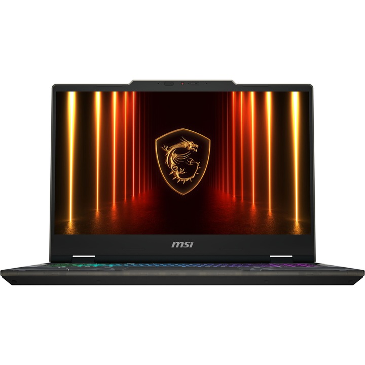 Лаптоп MSI Cyborg A15 AI B2HWEKG с AMD Ryzen 5 240 (4.3/5.0GHz, 16M), 16 GB, 512GB M.2 NVMe SSD, NVIDIA RTX 5050 8GB GDDR7 DLSS 4, Free DOS, Черен