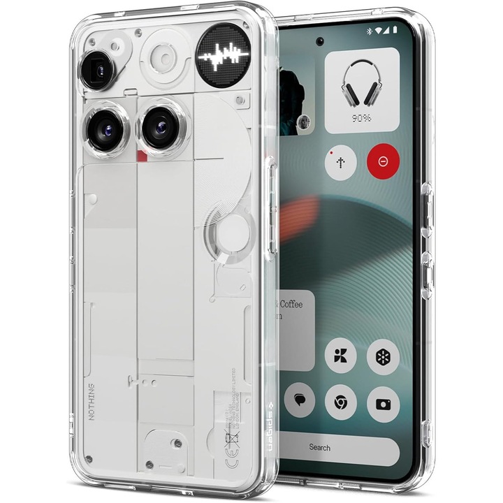 Противоударен Калъф за Nothing Phone 3, Spigen Ultra Hybrid Case, Прозрачен