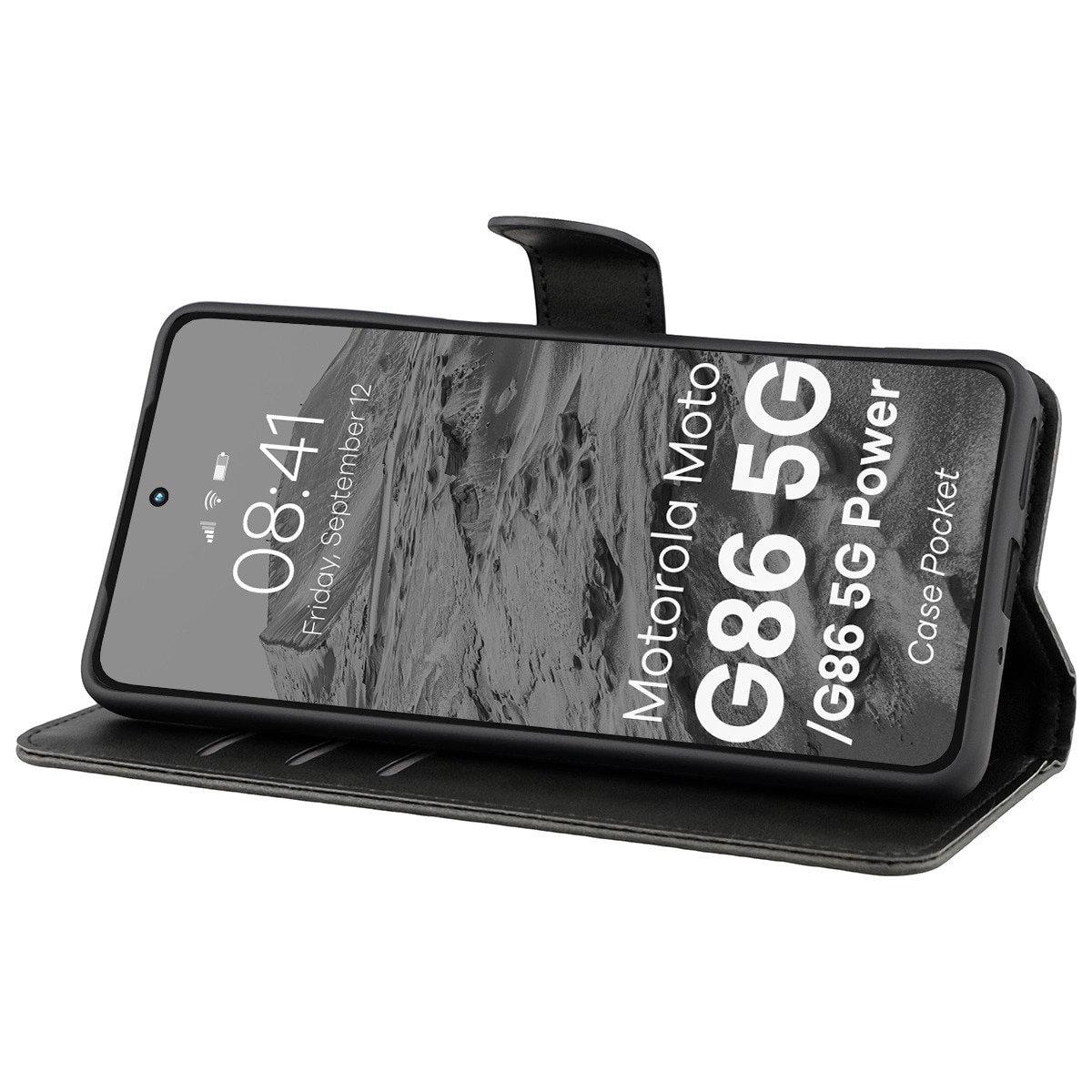 Husa, Bizon Case Pocket pentru Motorola Moto G86 5G / G86 Power 5G, Negru