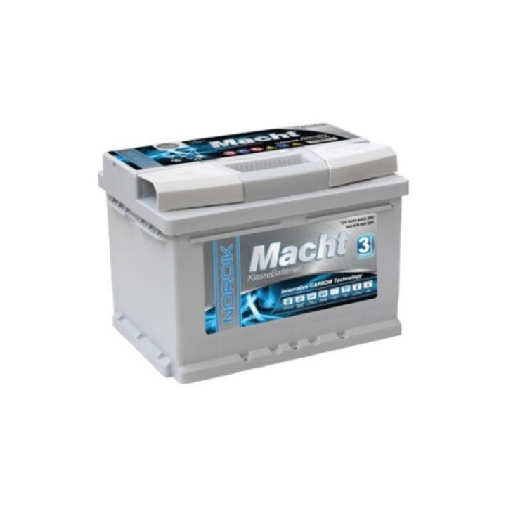 Baterie Auto, Macht NORDIK 12V 63Ah, 600 A, 242x175x175mm