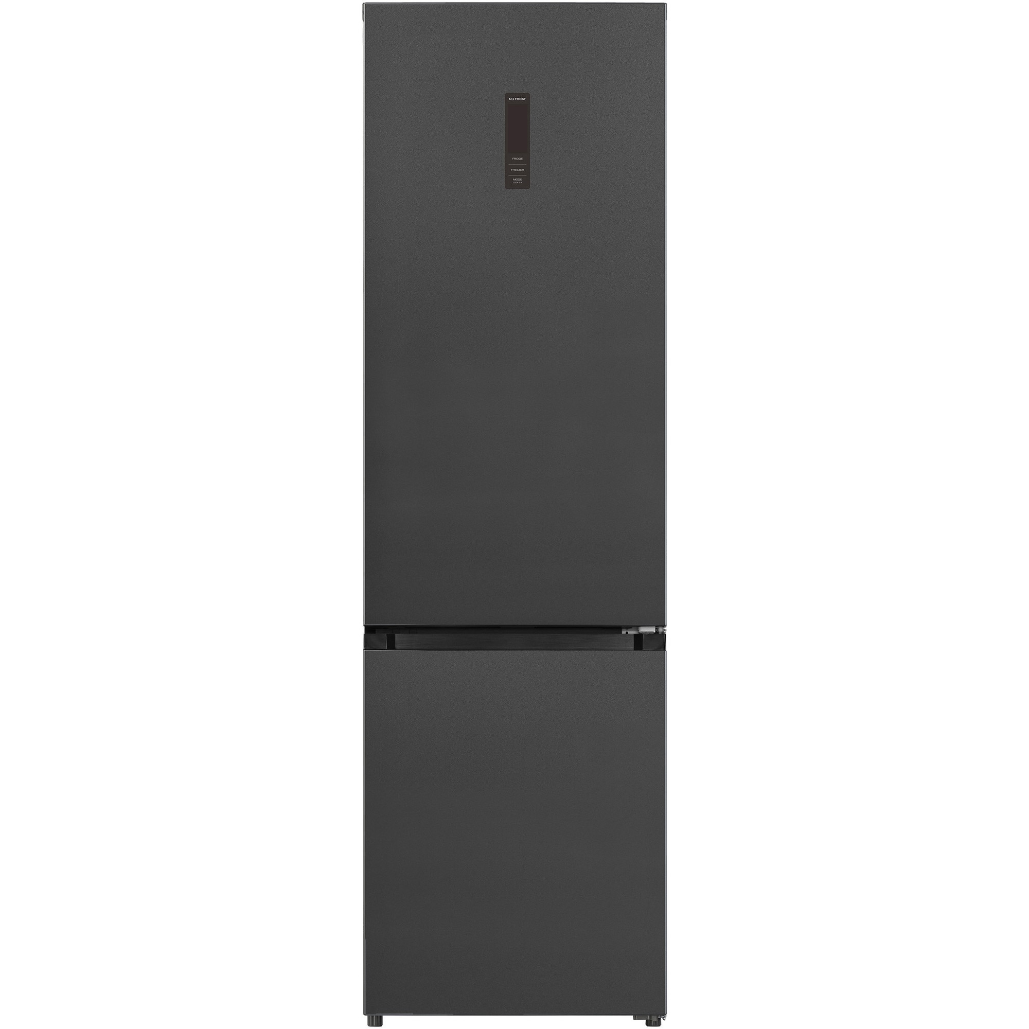 Combina frigorifica Heinner HCNF-HM377INVDGHC, 377 l, No Frost, Clasa C, Compresor Inverter, Display Touch, Tehnologie Inoxcool, Compartiment fructe si legume cu control umiditate,