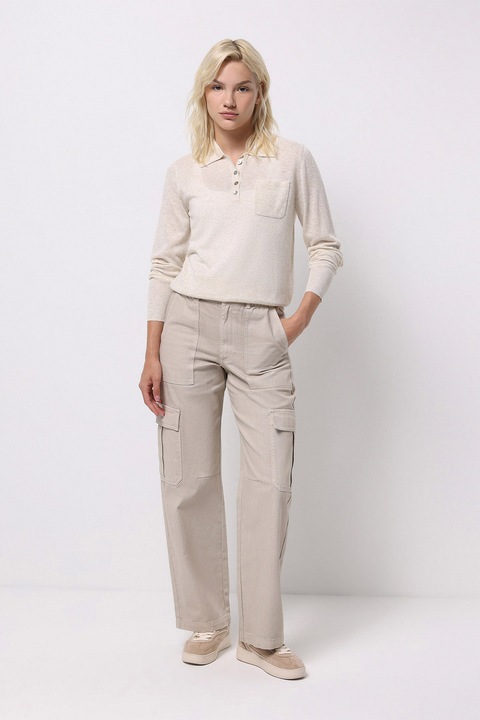 COLIN'S, Pantaloni cargo cu croiala ampla, Bej deschis