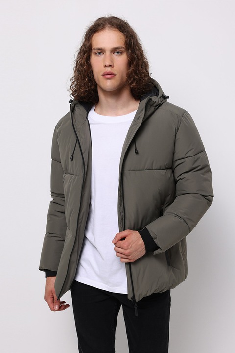 COLIN'S, Geaca cu vatelina si gluga, Kaki