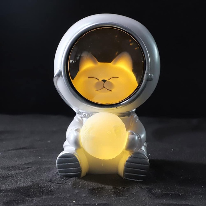 Veioza astronaut, lampa LED, 30x15cm