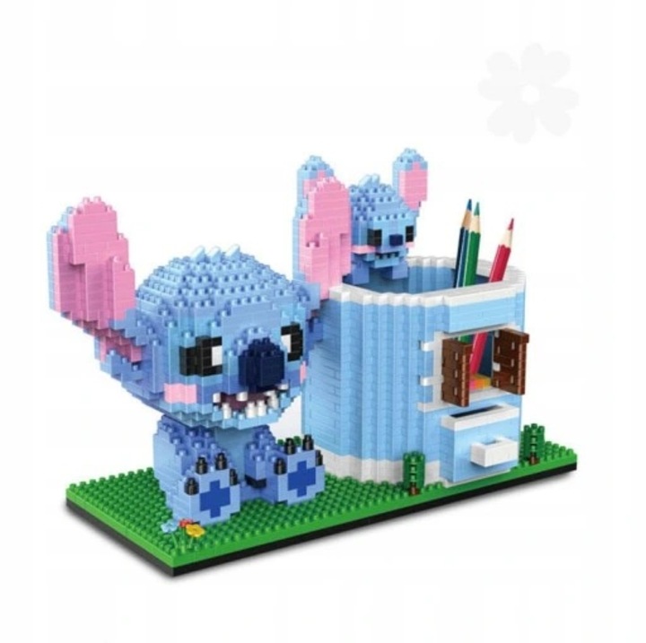 Комплект строителни блокчета с мини строителни блокчета Fox Cartoon, 3D строителен комплект, за деца и възрастни, комплект строителни играчки, поставка за химикалки, над 8 години (1520 части)