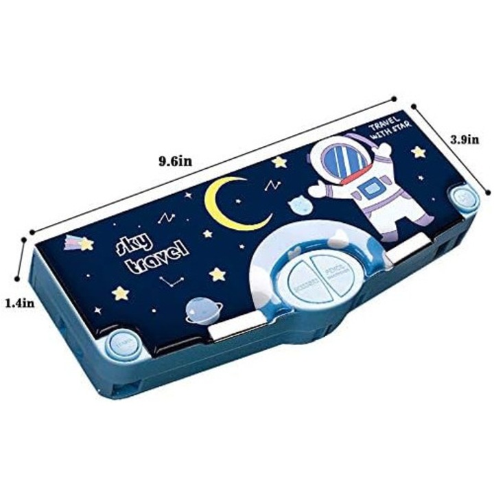 Penar multifunctional cu 2 compartimente, model astronaut, multicolor