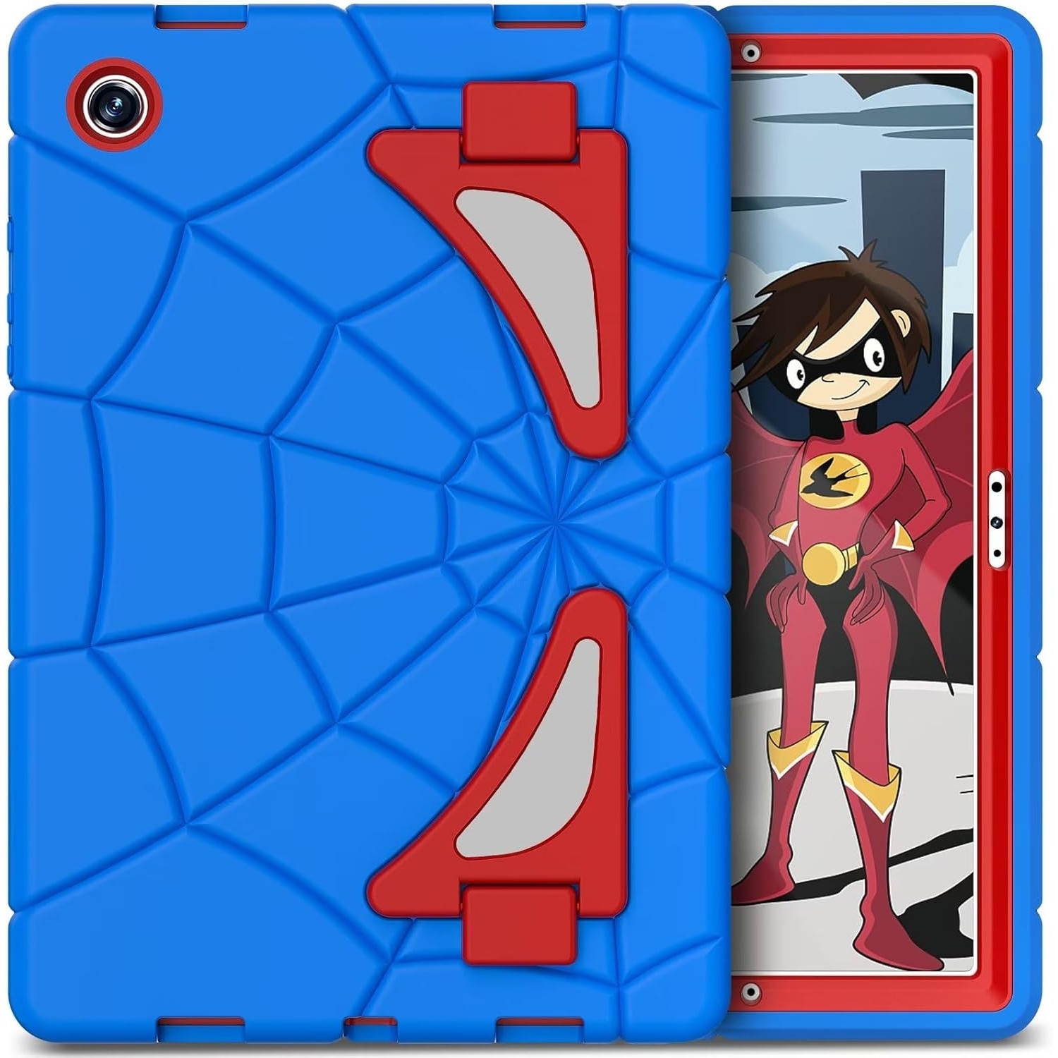 Husa Sigloo pentru iPad 9.7" (iPad 5/6, Air 2, Pro 9.7) – 3 Straturi Protectie, Suport Integrat, Protectie 360, Albastru Spider