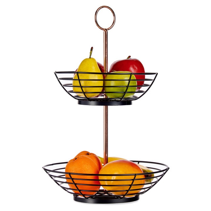 Patratul cu doua niveluri pentru fructe, metal