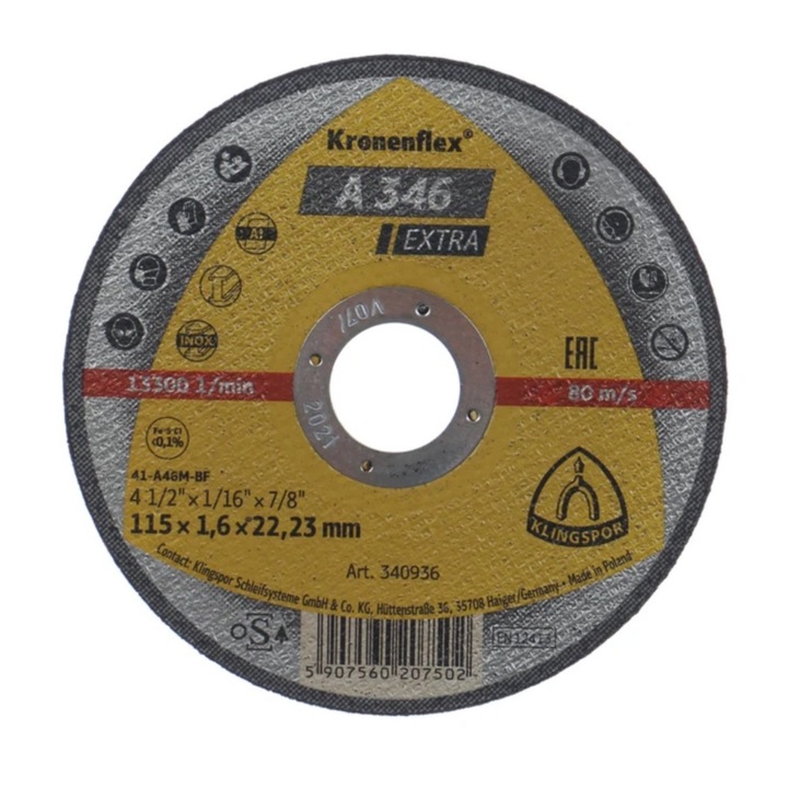 Disc debitat Klingspor 115*1.6*22,23