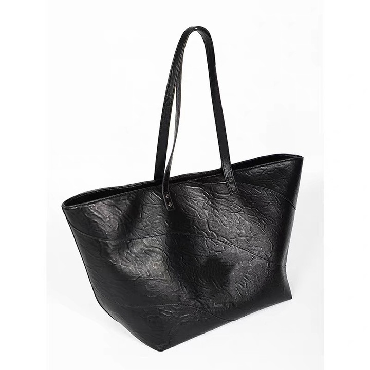 Női tote táska, nagy kapacitású, koreai stílusú, szintetikus, ősz-téli