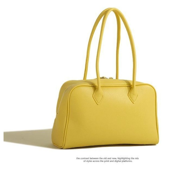 Női válltáska, Chenyuji-090205 modell, nagy kapacitású, polimer anyag, sárga