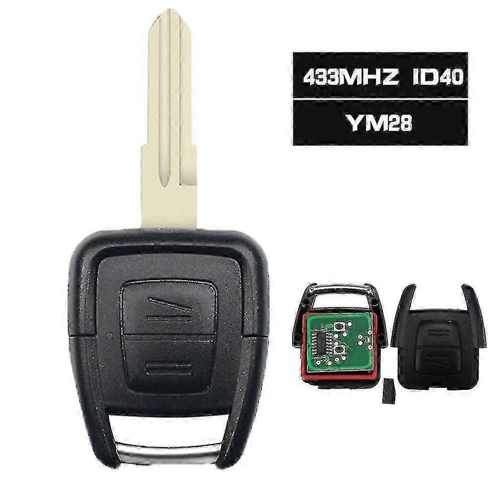 Cheie auto cu telecomanda, 2 butoane, 433.92mhz, pentru Opel Zafira A/G TS 1999-2005