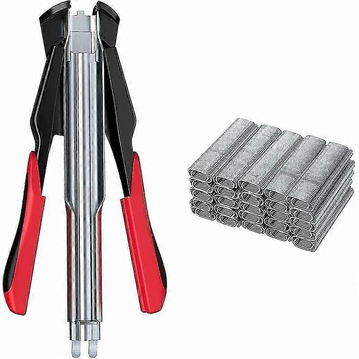 Clesti pentru sarma, set cu 100 inele C galvanizate, pentru plasa de gard si custi