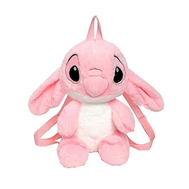 Rucsac de plus de 30 cm, anime Stitch, pentru copii, geanta de umar, Kawaii, dragut si moale, roz