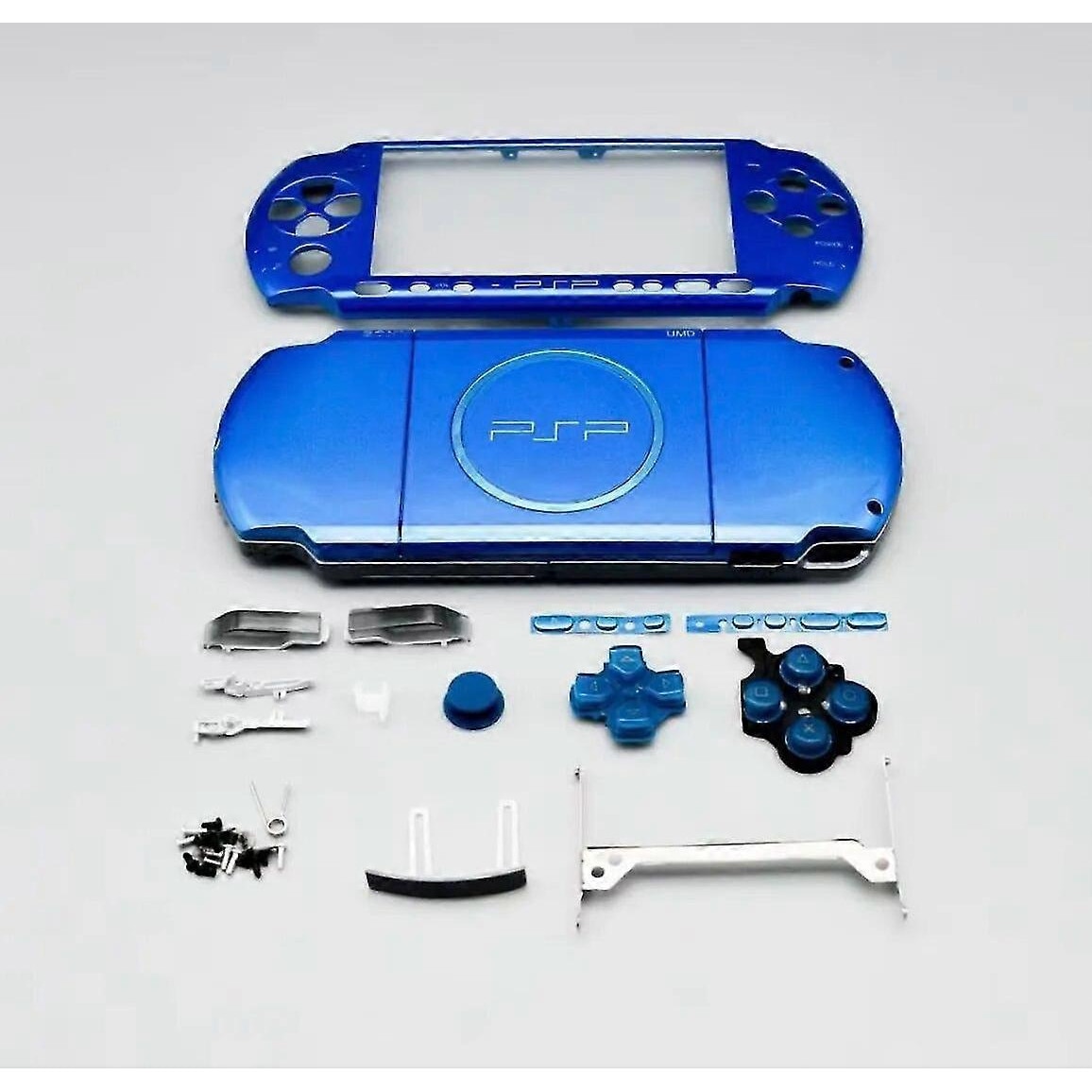 Carcasa de inlocuire pentru PSP 3000, albastra, cu butoane - eMAG.ro