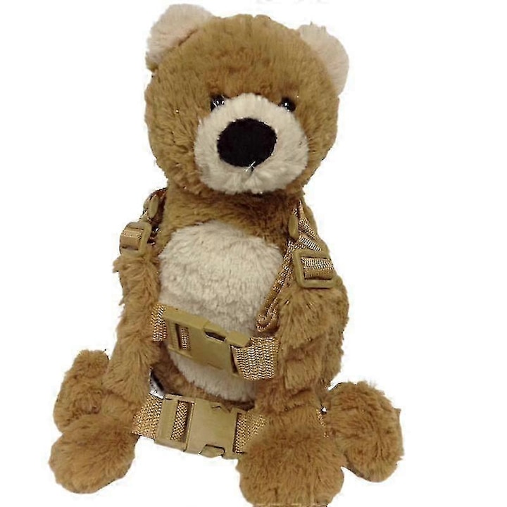 Ham de siguranta curea copil mic rucsac de mers pe jos haturi geanta super moale cu par scurt urs