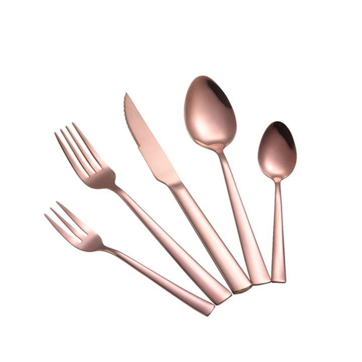 Set tacamuri, DINOX, 30 Piese, Rose gold