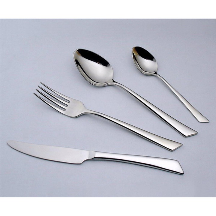 Set tacamuri, DINOX, 72 Piese, Argintiu