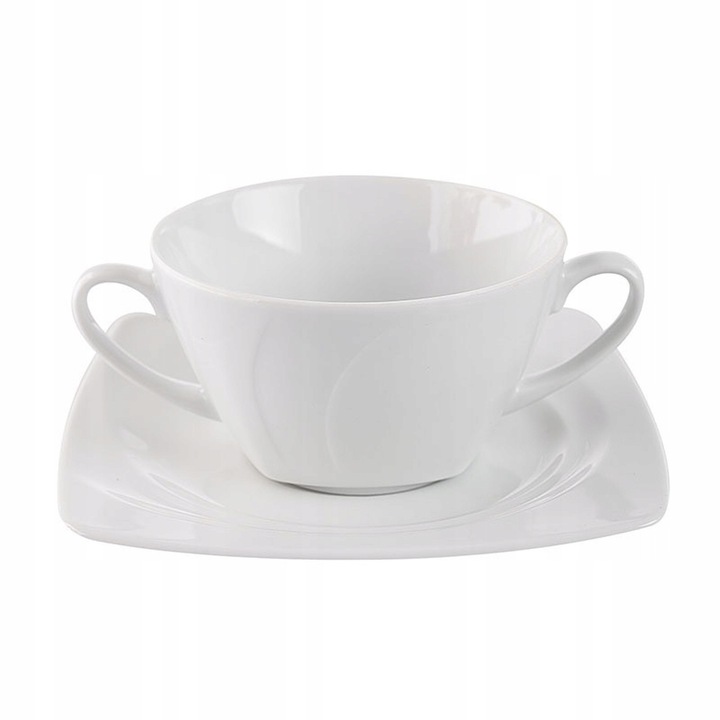 Fehér porcelán leveses csésze, Lubiana, Celebration sorozat, 300 ml, dekorálatlan