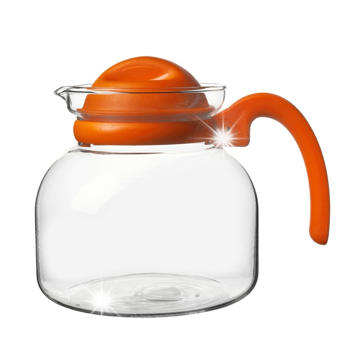 Termisil teáskanna 1,5 l, boroszilikát üveg, extrém hőmérsékleteknek ellenálló, fagyasztóba és mikrohullámú sütőbe is alkalmas
