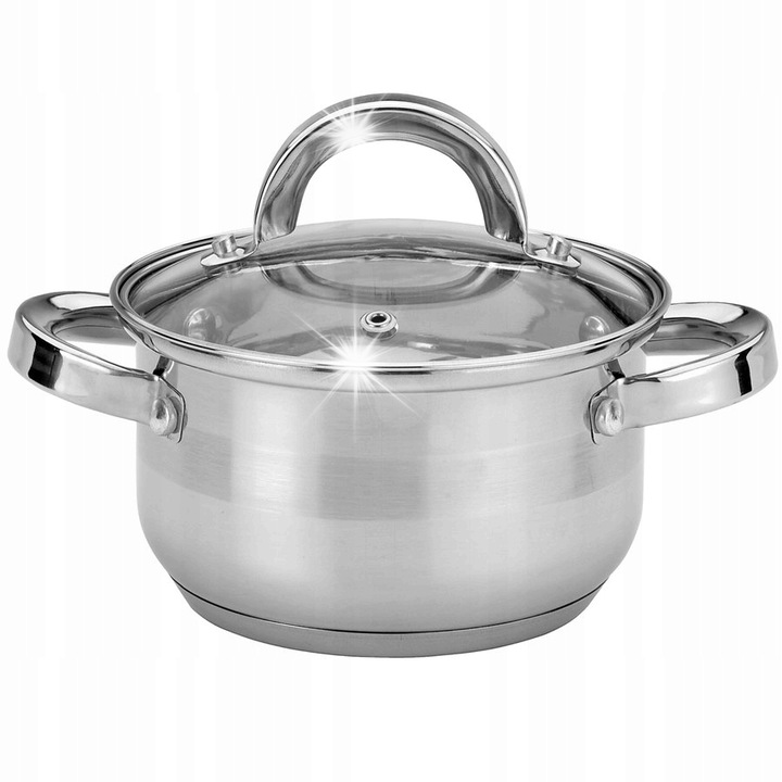 Tadar rozsdamentes acél edény fedővel, 3 l, 21,5x19cm, minden típusú főzőlaphoz