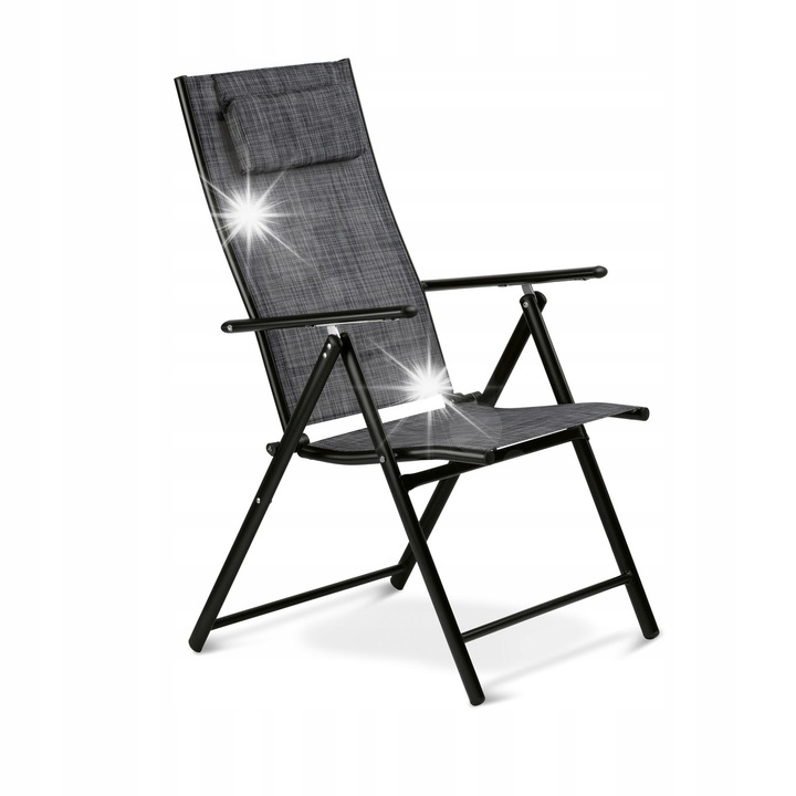 Градински стол Tadar, регулируем, 7 позиции, тъмносив, 56x71x106см, наличен комплект