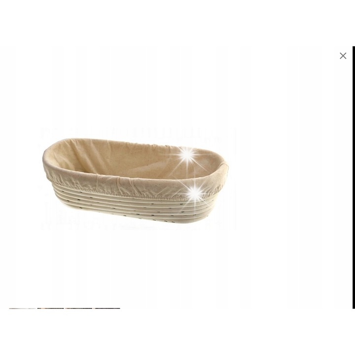 Кошница за втасване на хляб Tadar, ратан, правоъгълна, 25x15x7 см