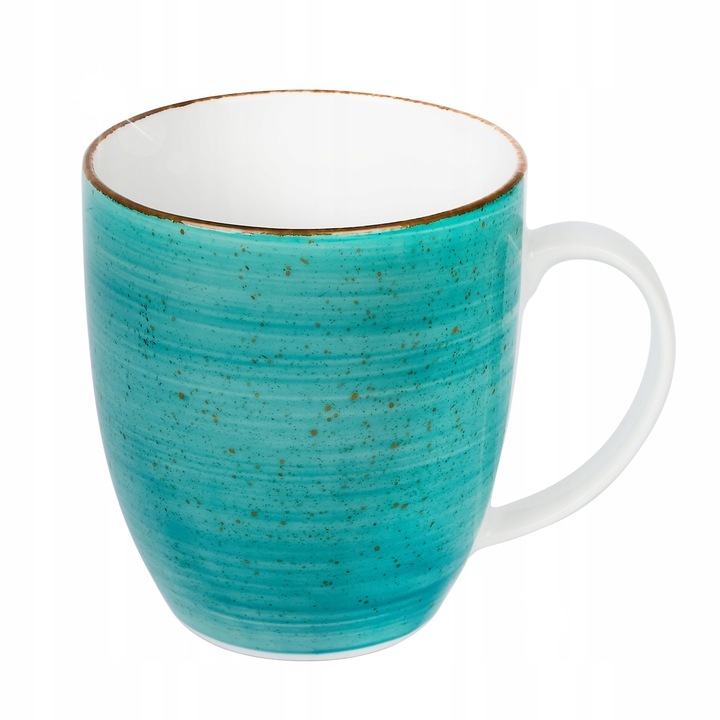 Porcelán bögre Lubiana Filip Boss 6630L, 380 ml, méret 10x9 cm, tengerkék, türkiz szín