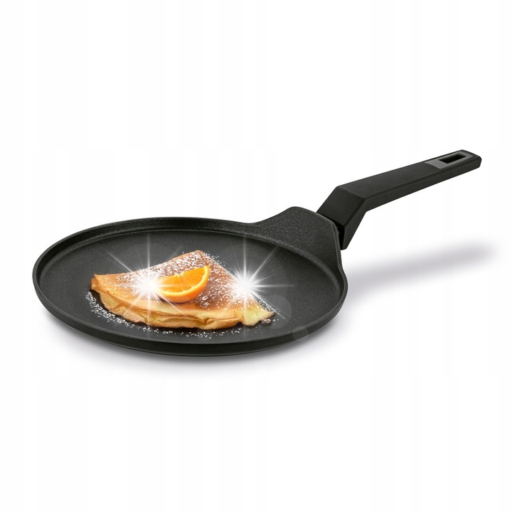 Starke Pro 25 cm-es palacsintasütő, alumínium, fekete, tapadásmentes, indukciós