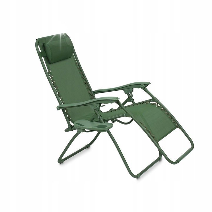 Tadar gravitációs nyugágy, zöld, 90x66x110cm, OXFORD 600D anyag, 120kg teherbírás