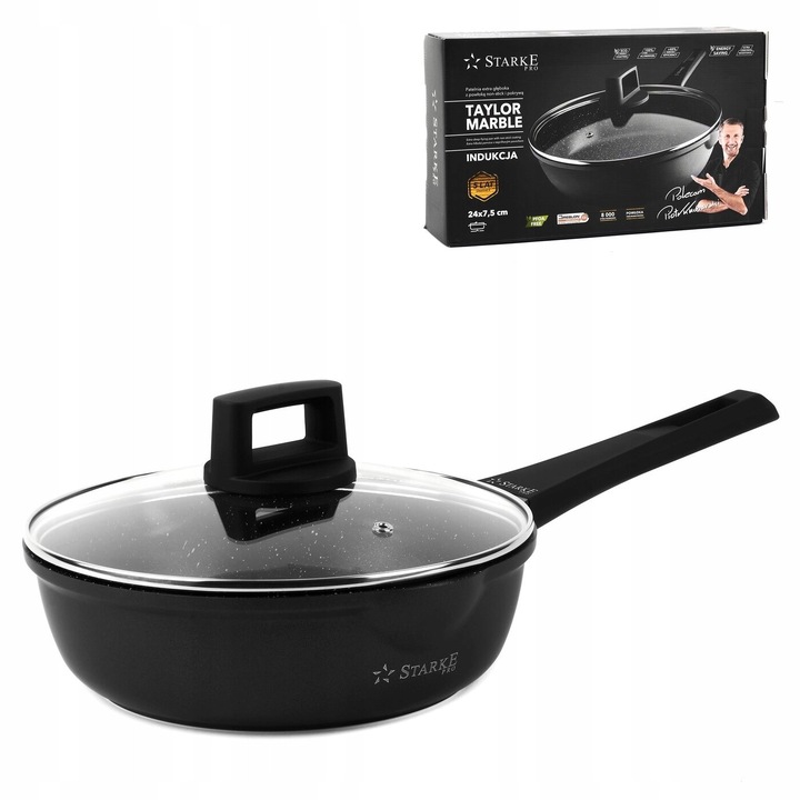Тaвa Starke Pro Taylor Мрамор 24 см, Незалепваща, Индукция