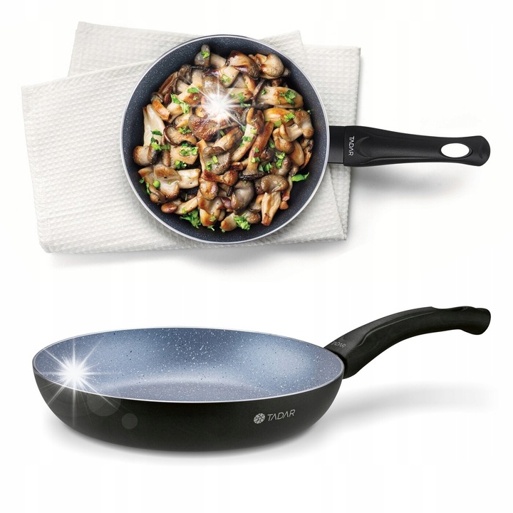 Tadar serpenyő, tapadásmentes, 24 cm, fekete, gáz-, kerámia- és elektromos főzőlapokhoz
