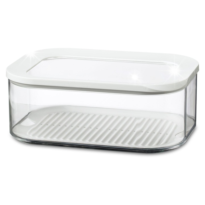 Mepal Modula 2L élelmiszertároló doboz, sajthoz és felvágottakhoz, 22,4x16x8,6cm, BPA-mentes