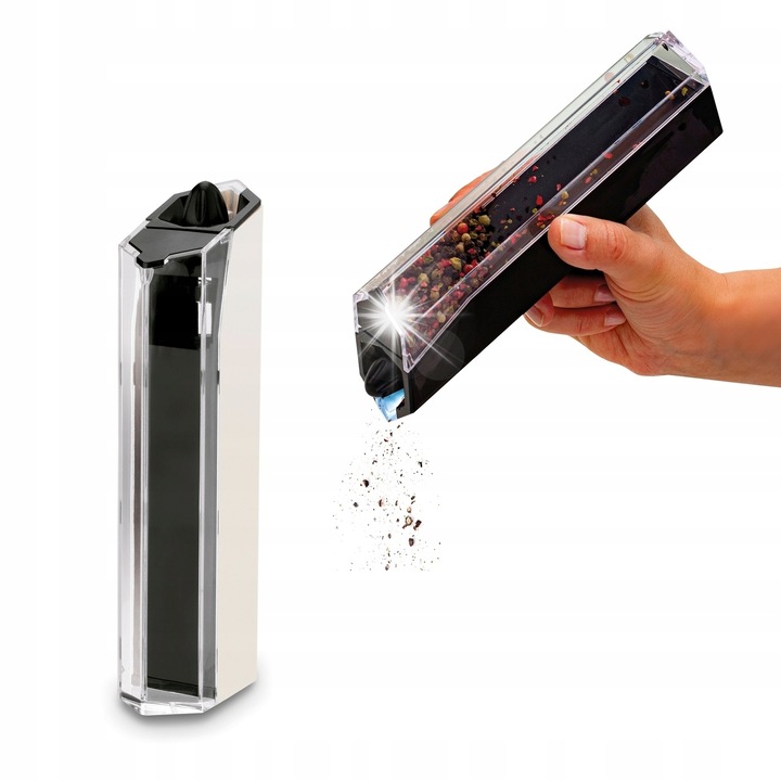 Elektromos só- és borsőrlő, Tadar, szett, fekete és fehér