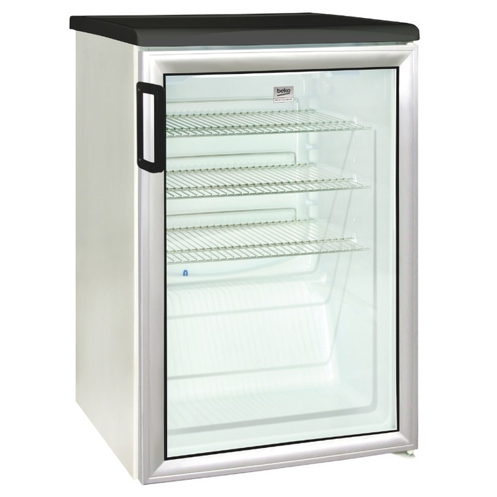 Frigider vitrină Beko ADN 140W BP, 130 litri, 560x600x850mm, ușă sticlă, clasa energetică C