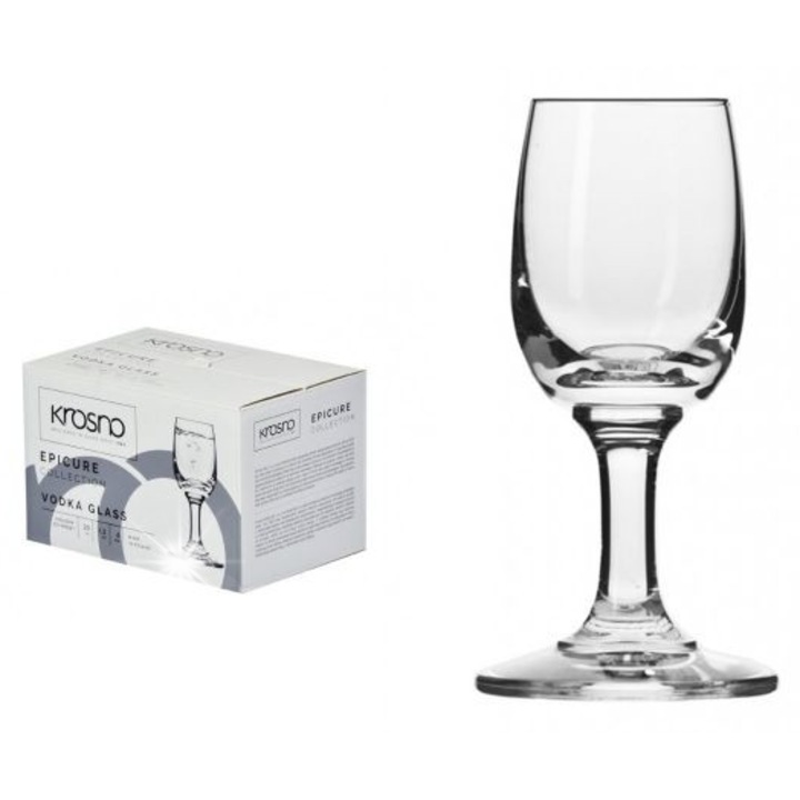 Комплект 6 чаши Krosno 35мл, безцветни, 10x5,2см