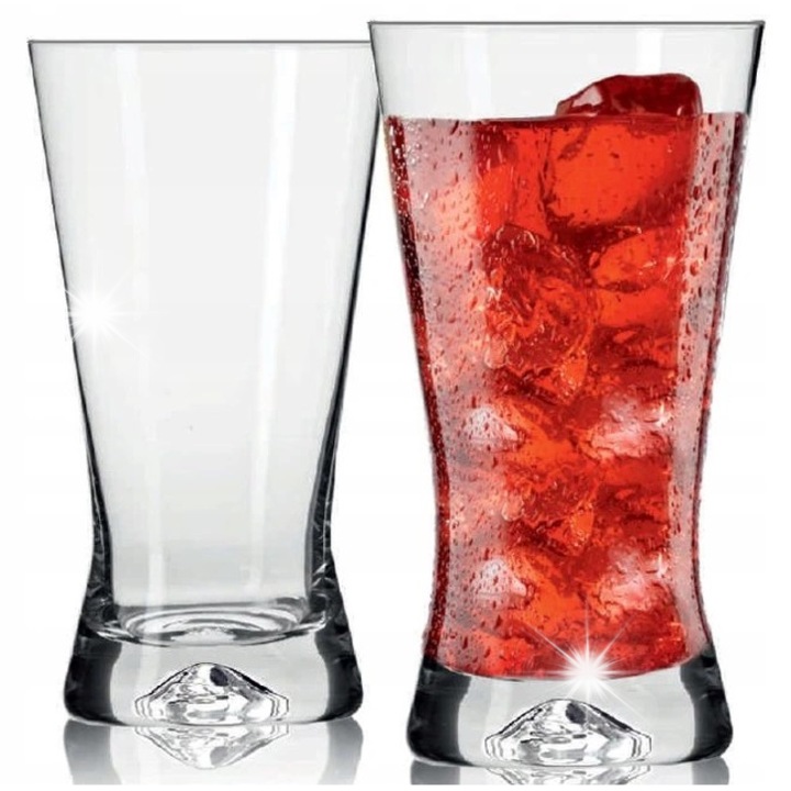 Комплект чаши Krosno X-Line 300мл 6 броя, безцветни, 15x8,2см