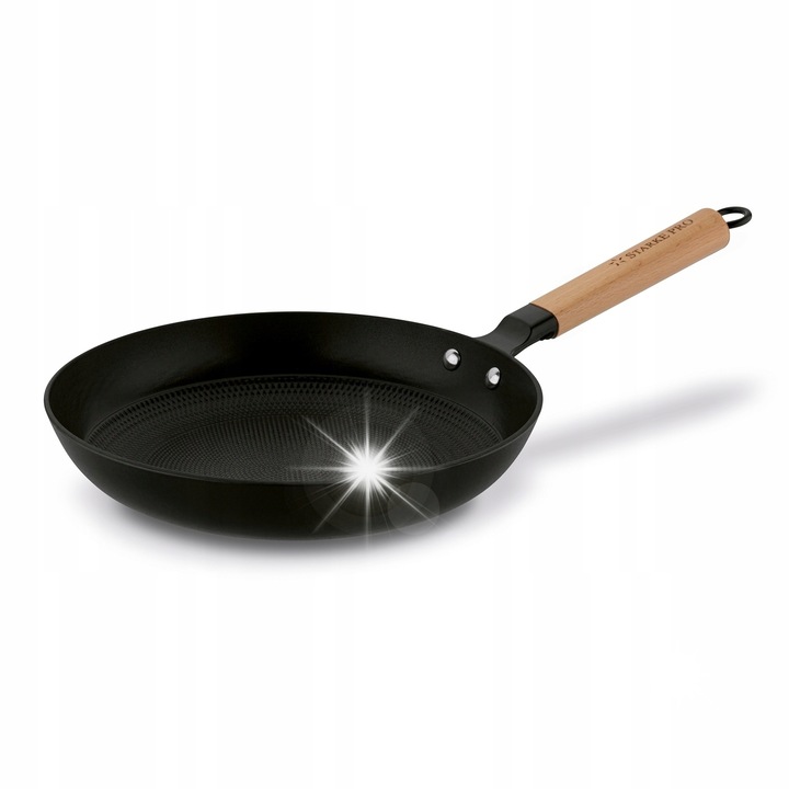 Zománcozott öntöttvas serpenyő Starke Pro Hanoi 28cm, fa nyéllel, tapadásmentes