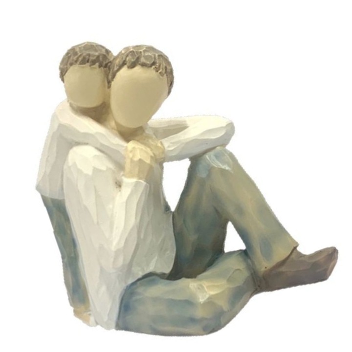 Figurina my Dad, din rasina,11.5 cm, pictata manual, Simbolul caldurii, Rezistent la umiditate si la caderi, Delicat si neted, Aproape de viata, Usor de transportat, Aderenta puternica a pigmentului