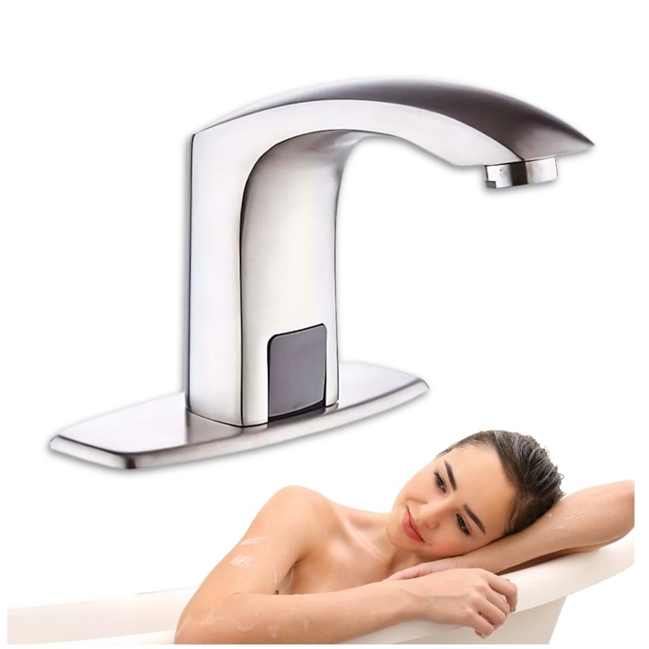 Baterie Lavoar Silla S-1219, cu senzor, automat, crom, 35mm, 12,5x16cm