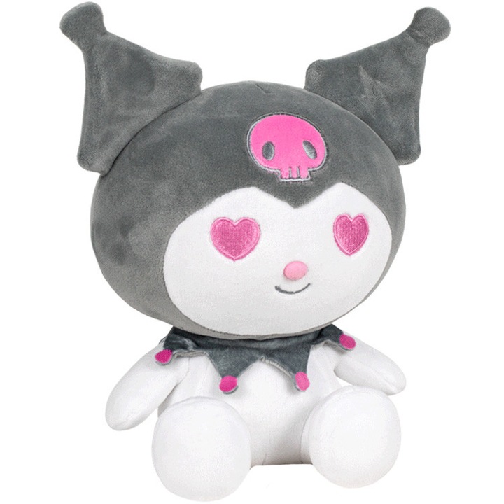 Плюшена играчка Hello Kitty Kuromi, Сива, 15 см