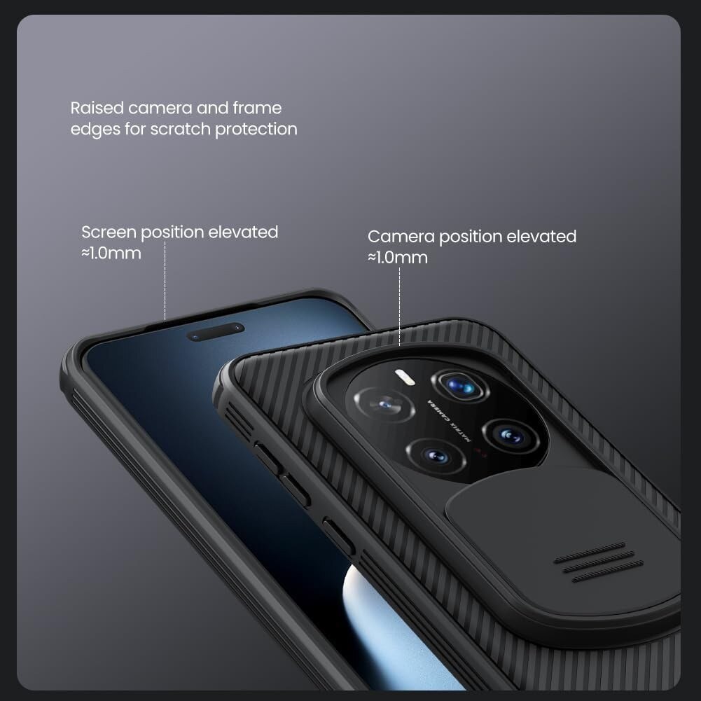 Husa Nillkin Honor Magic 7 Pro cu capac pentru camera, colturi, airbag, protectie antisoc, capac glisant, protectie lentila