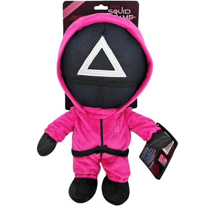 Jucarie din plus Guard (triunghi), Jocul Calamarului, 28 cm