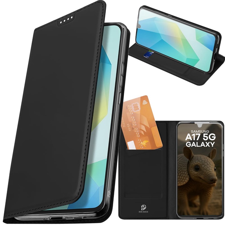 Tok, Dux Ducis Skin Pro kompatibilis Samsung Galaxy A17 5G, Fekete
