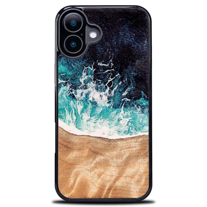 Tok, Bewood Unique - Dream Island kompatibilis iPhone 16, Kék-Barna