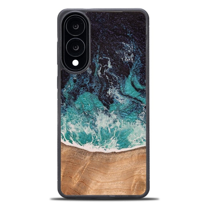 Калъф, Bewood Unique - Dream Island за Samsung Galaxy S25 Edge, Синьо-Кафяви