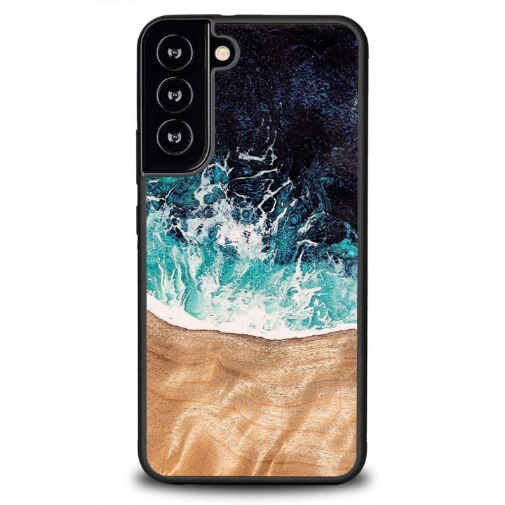 Husa, Bewood Unique - Dream Island pentru Samsung Galaxy S22 Plus, Albastru-Maro