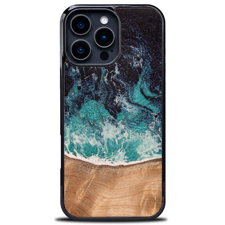 Калъф, Bewood Unique - Dream Island за iPhone 16 Pro Max, Синьо-Кафяви
