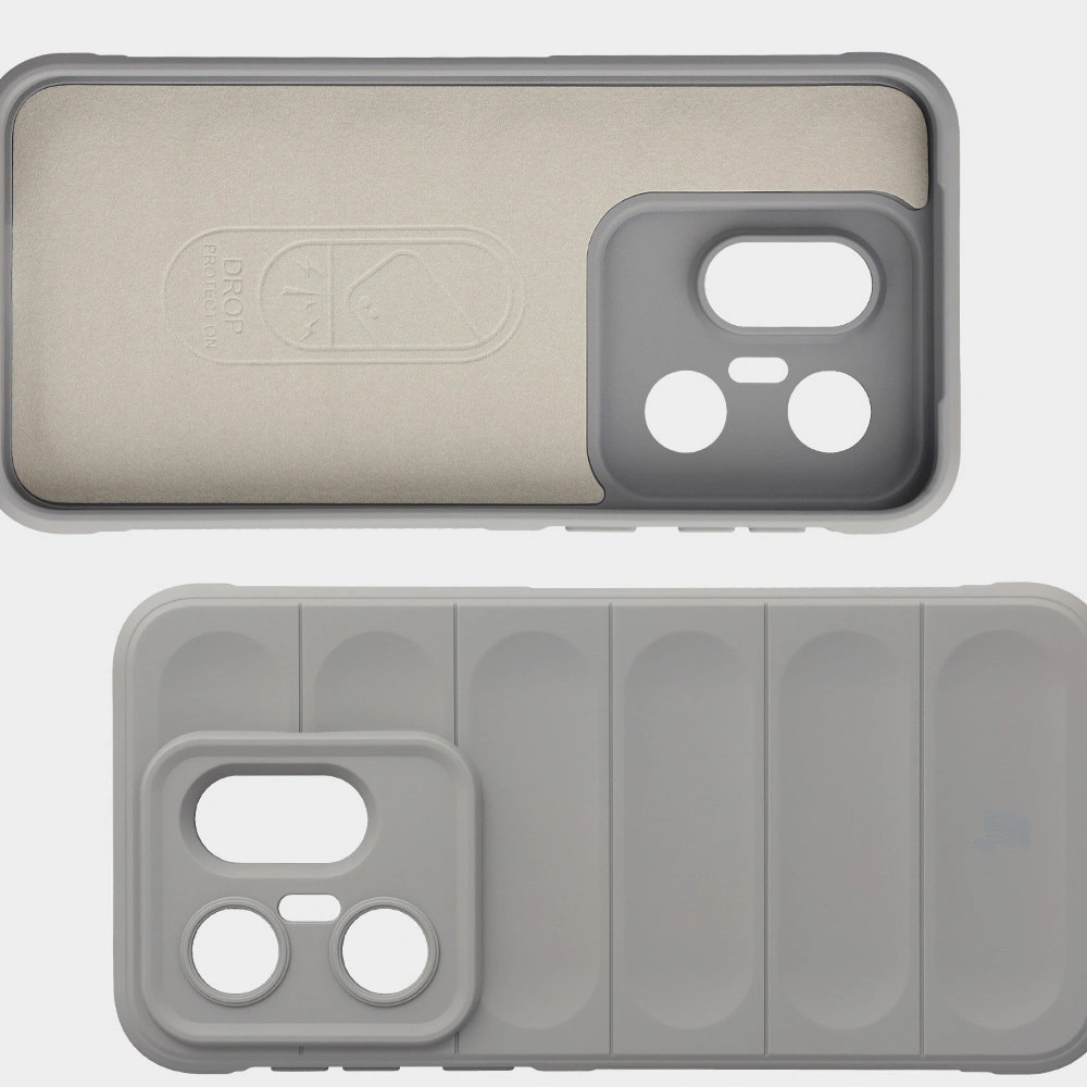 Husa, Bizon Case Tur pentru Vivo X200 FE, Gri Deschis